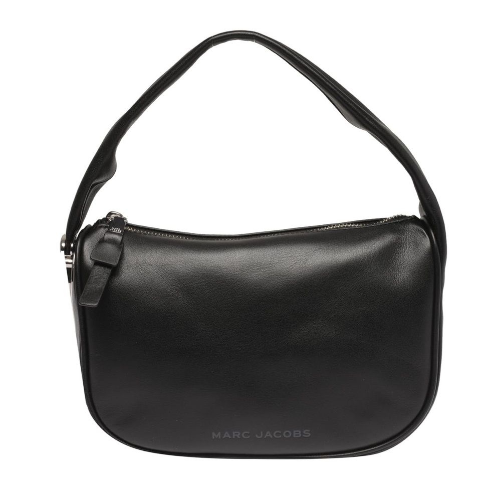 Rare Marc Jacobs Pushlock Mini Hobo Bag Black Leather Small Designer Shoulder - Picture 3 of 11